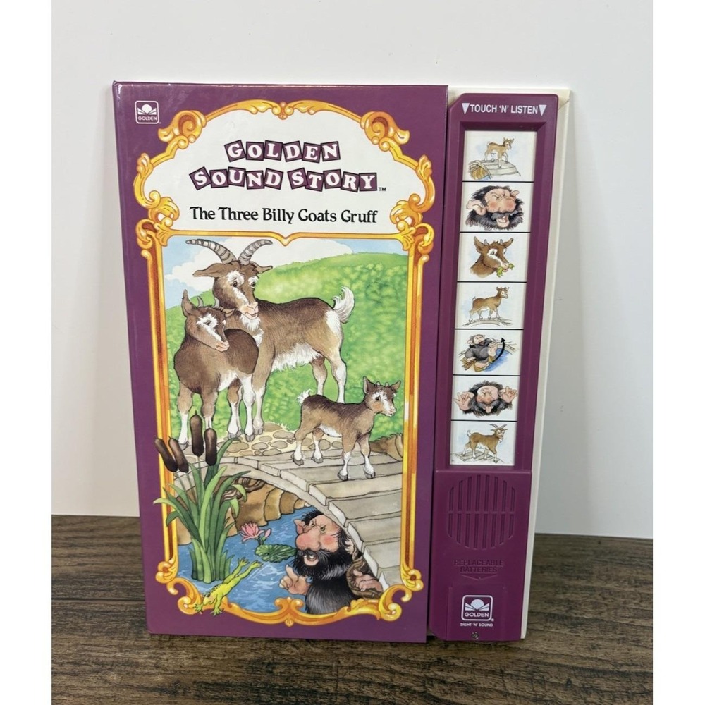 Vintage Golden Sound Story The Three Billy Goats Gruff Book Touch N Listen